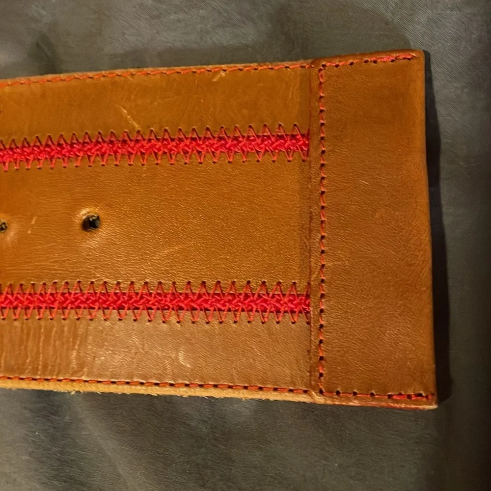 Christian Dior Brown with Red Stitching Belt - Picture 5 of 8